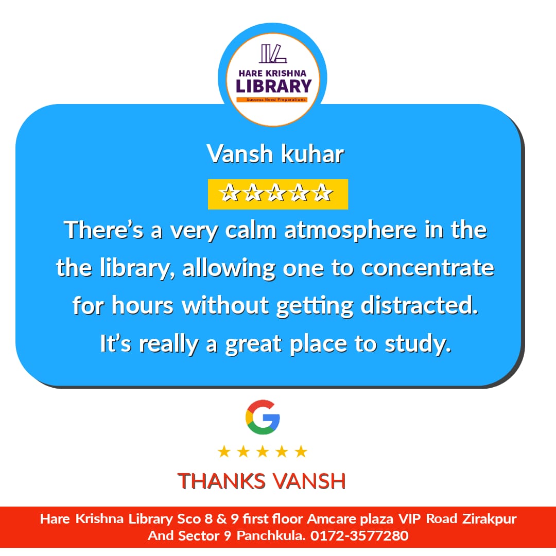 Hare Krishna Library | 24/7 Self Study Space
